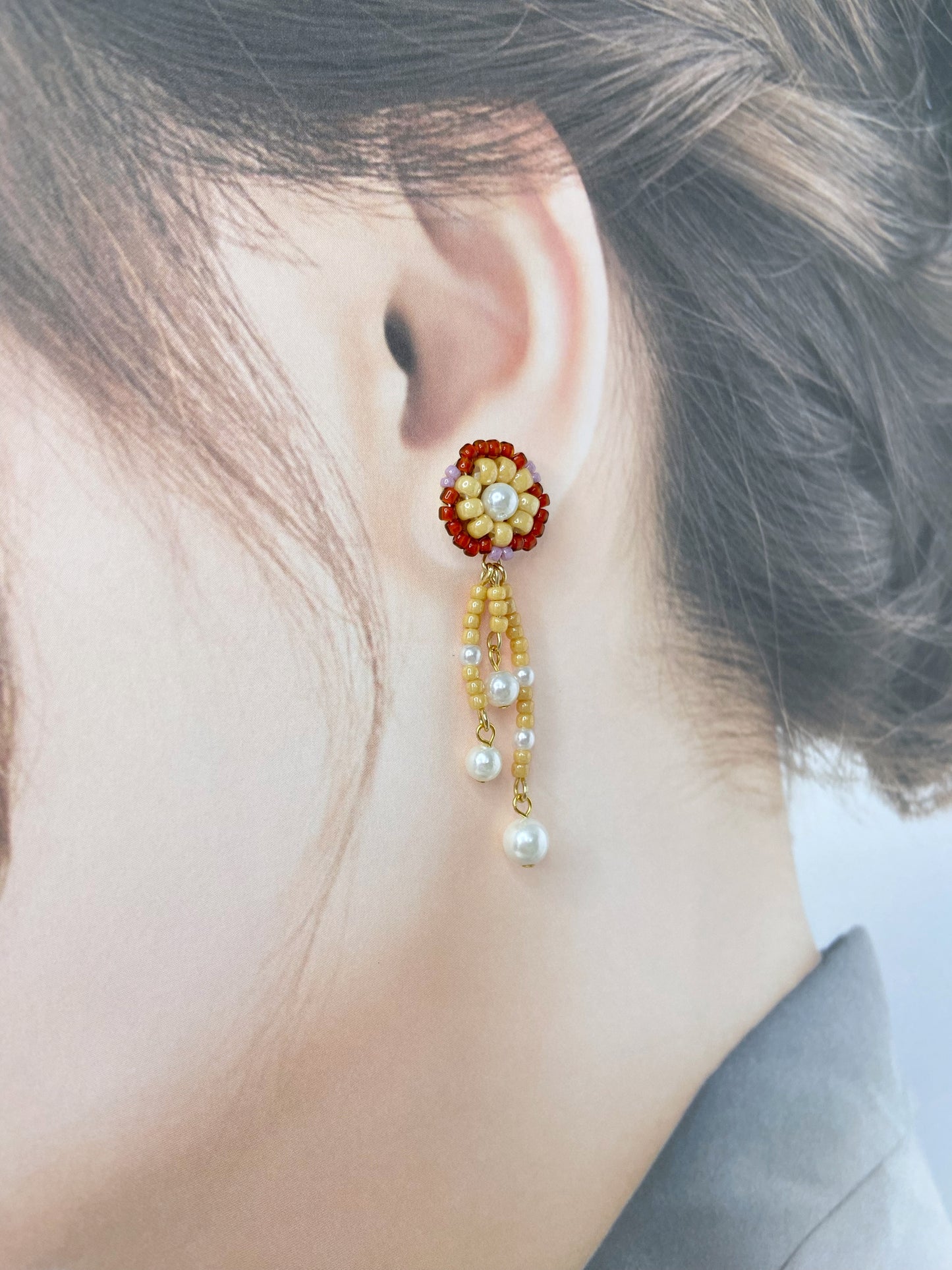IE315_Bead Embroidered Earrings