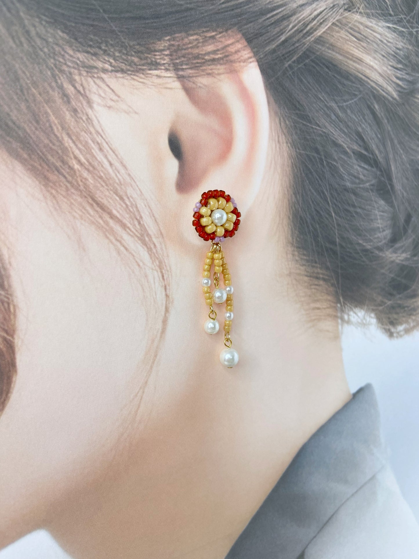 IE315_Bead Embroidered Earrings