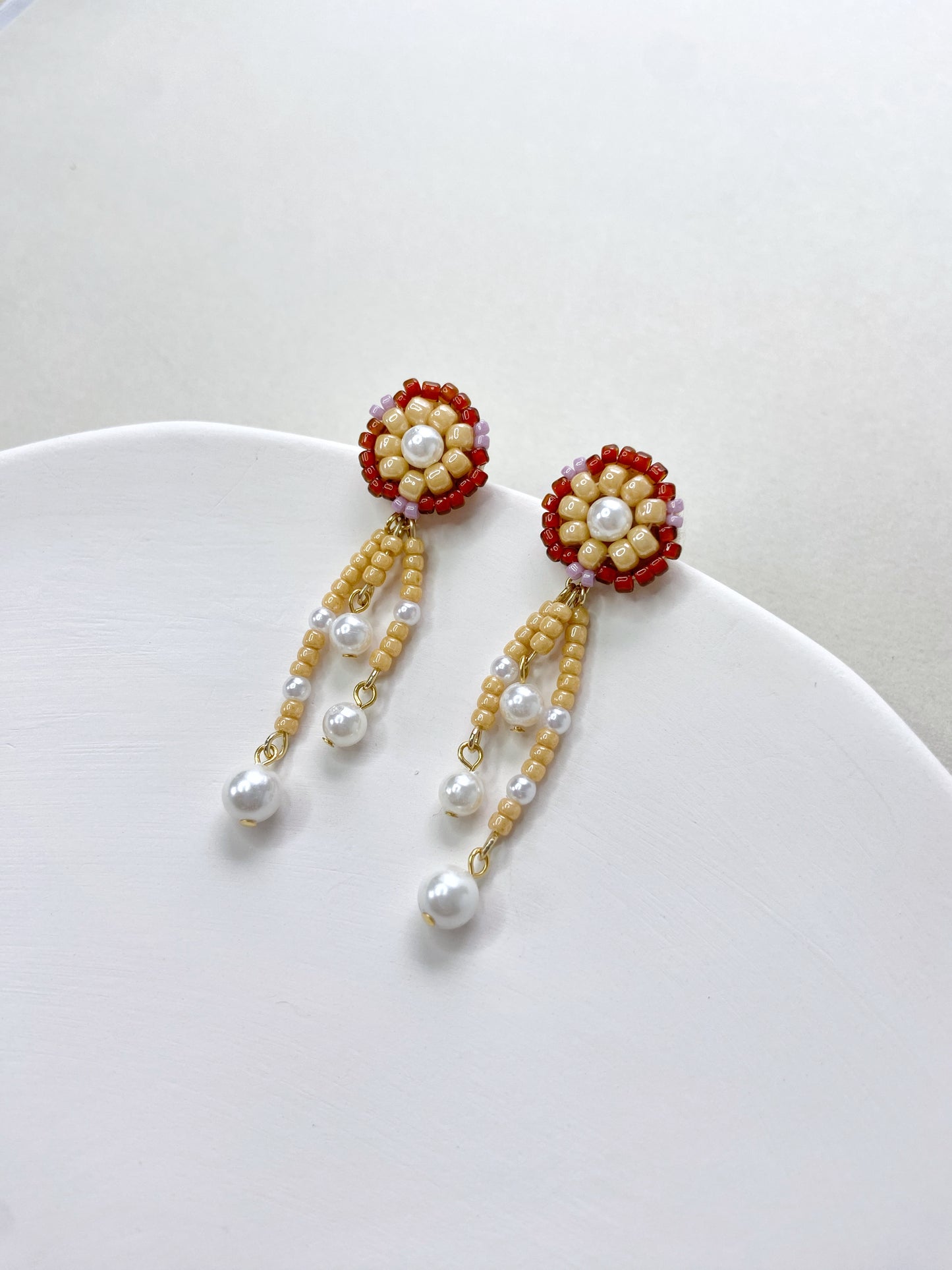 IE315_Bead Embroidered Earrings