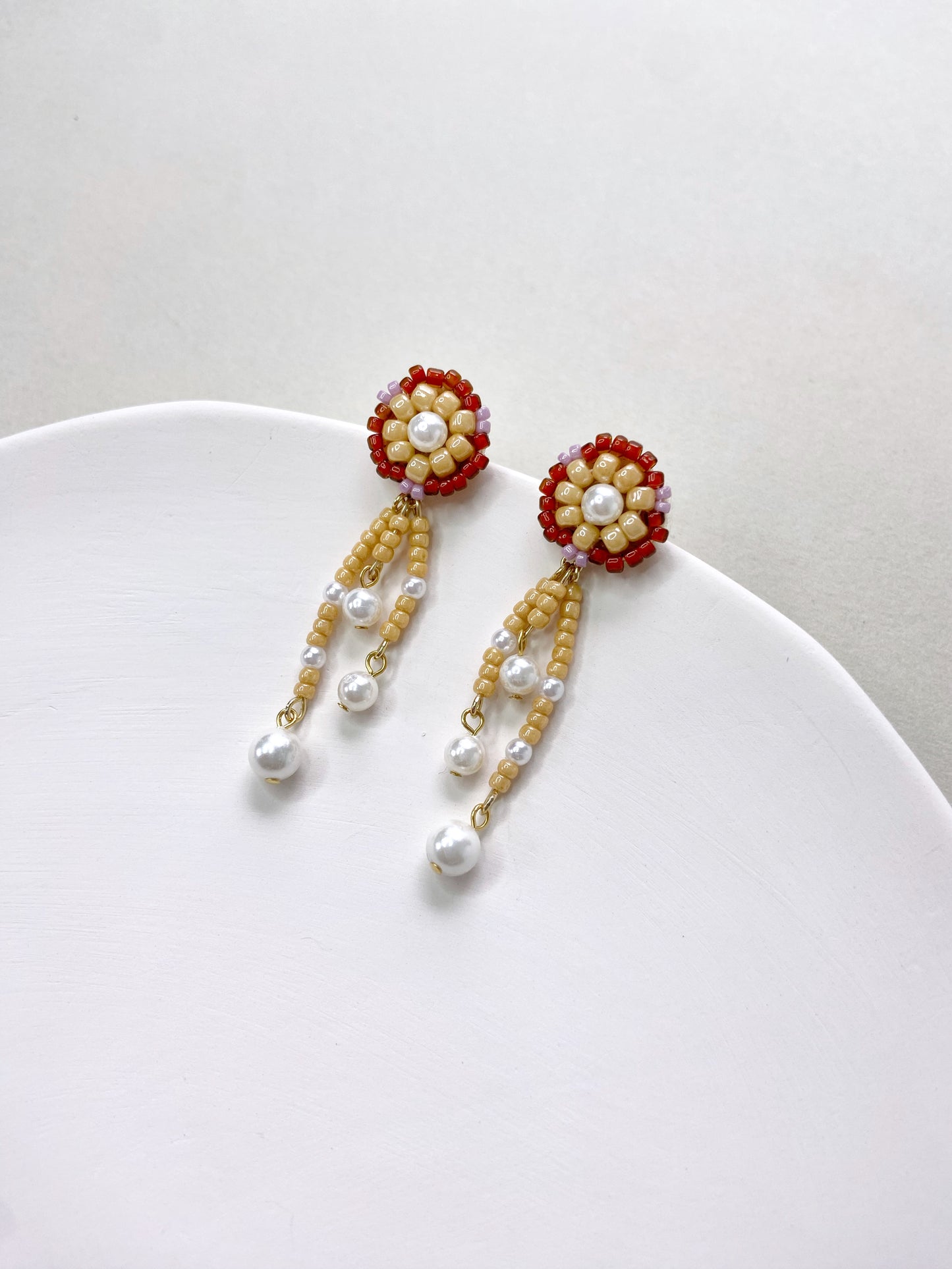 IE315_Bead Embroidered Earrings
