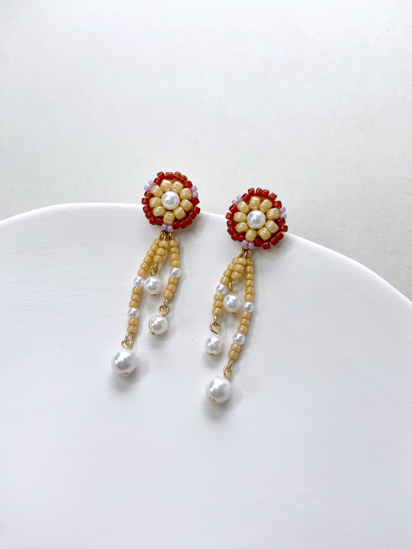 IE315_Bead Embroidered Earrings