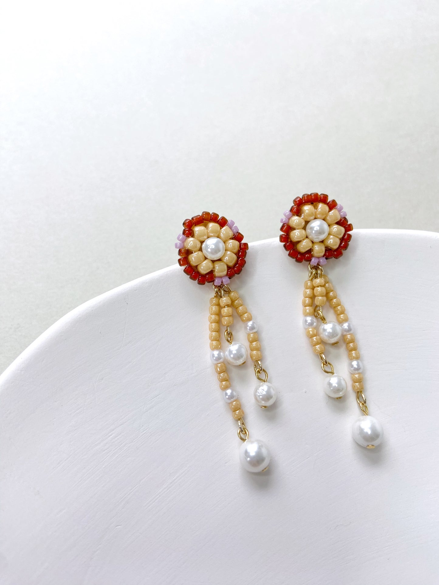 IE319_Bead Embroidered Earrings
