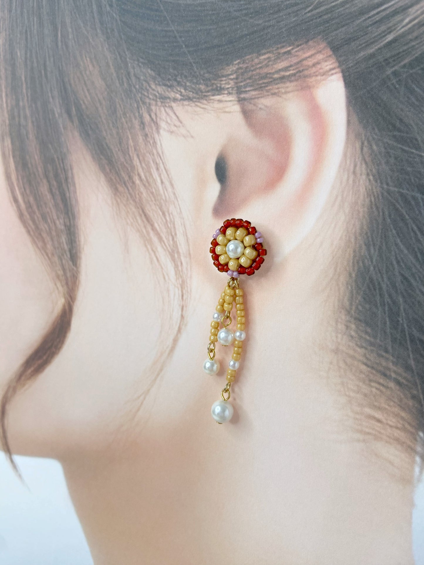 IE315_Bead Embroidered Earrings