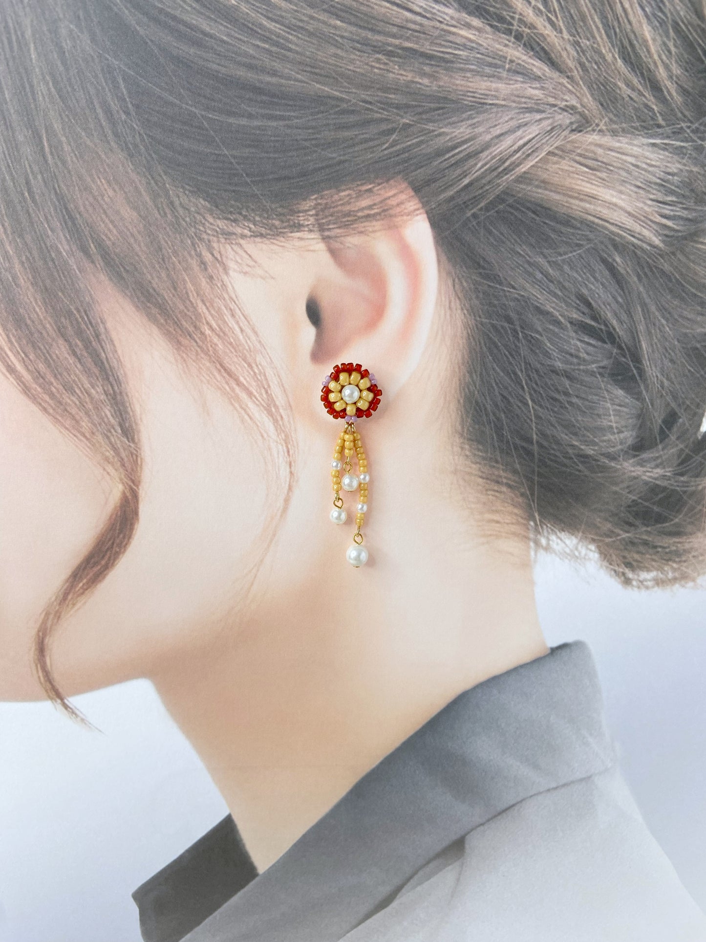 IE315_Bead Embroidered Earrings