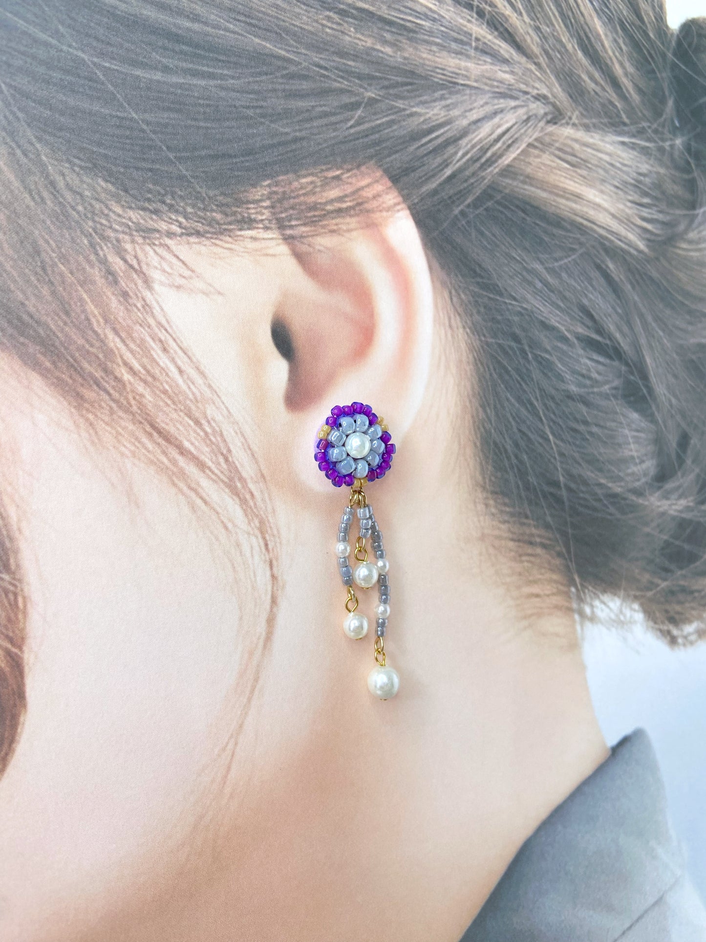 IE319_Bead Embroidered Earrings