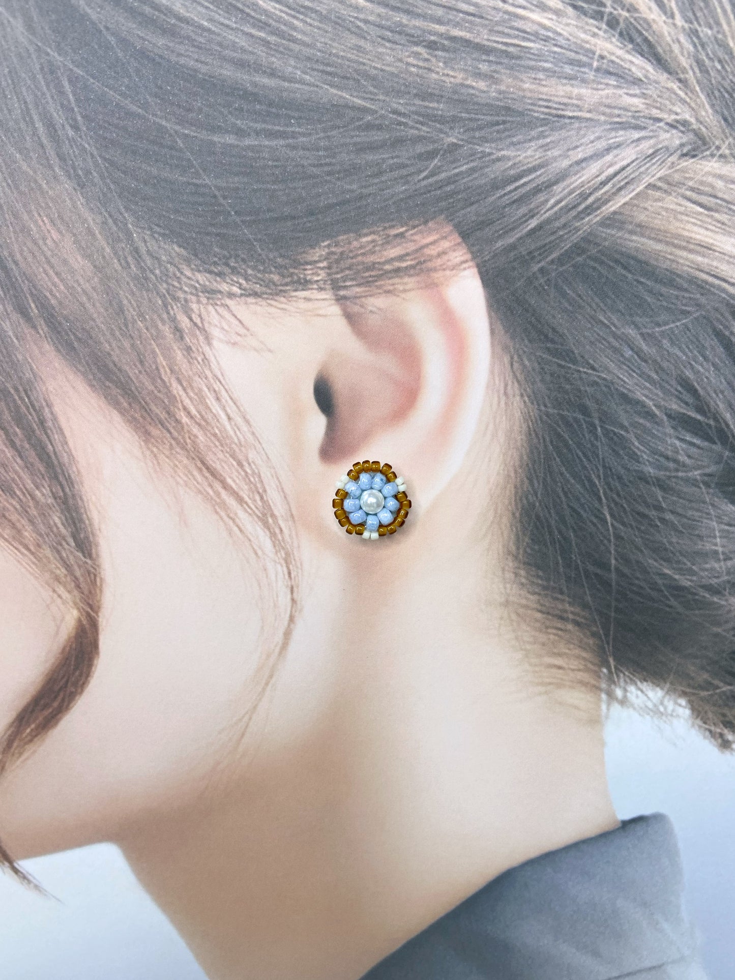 IE321_Bead Embroidered Earrings