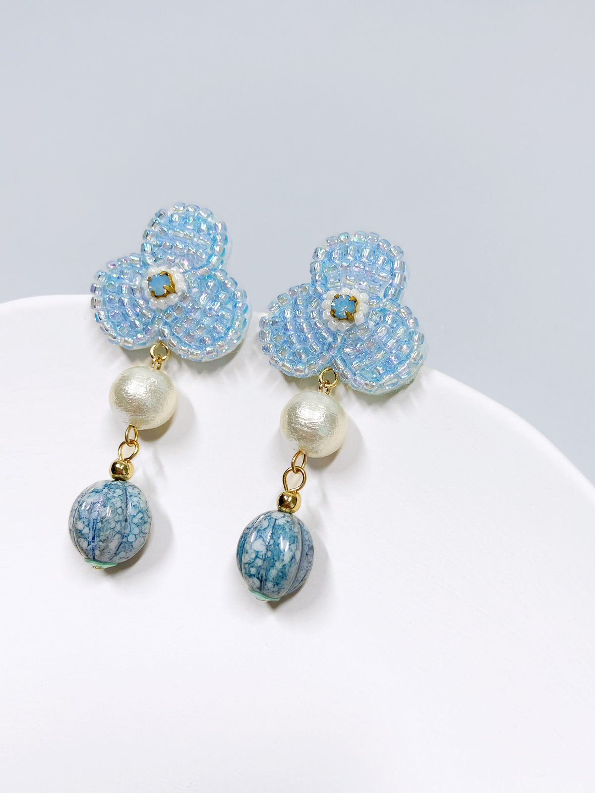 IE186_Bead Embroidered Earrings