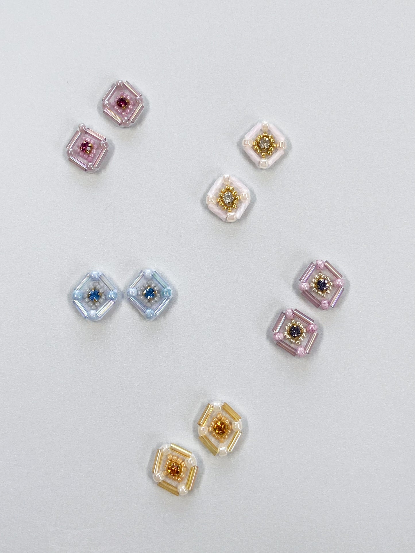 IE330_Bead Embroidered Earrings