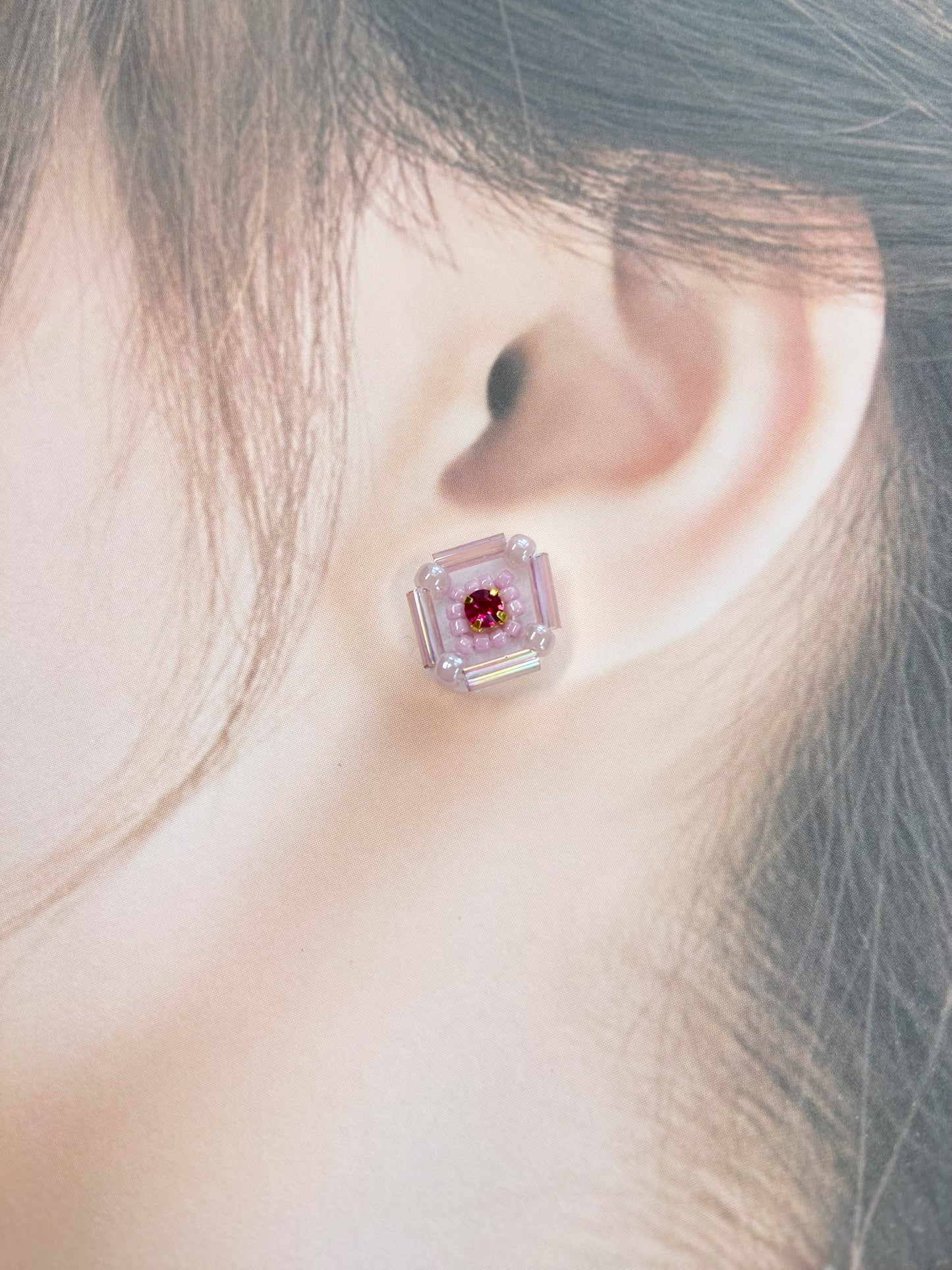 IE330_Bead Embroidered Earrings