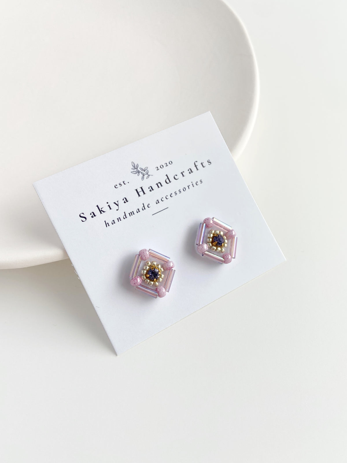 IE332_Bead Embroidered Earrings