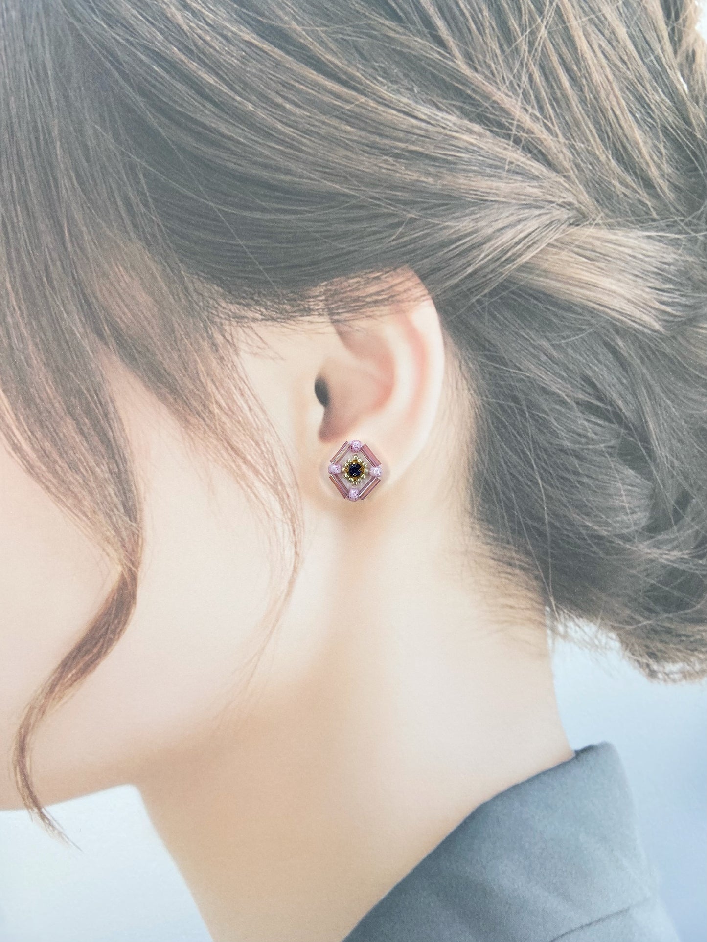 IE332_Bead Embroidered Earrings