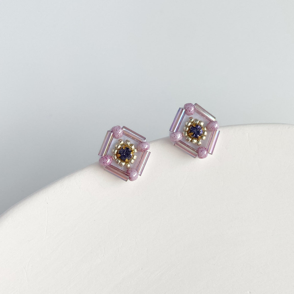 IE332_Bead Embroidered Earrings
