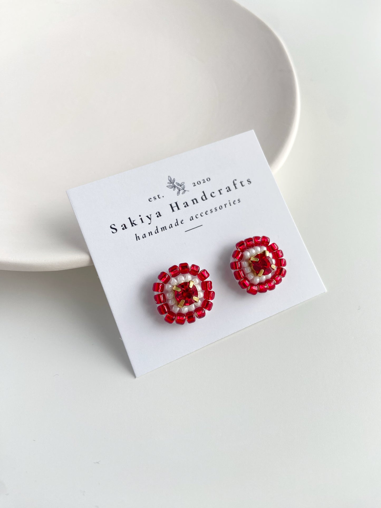 IE336_Bead Embroidered Earrings