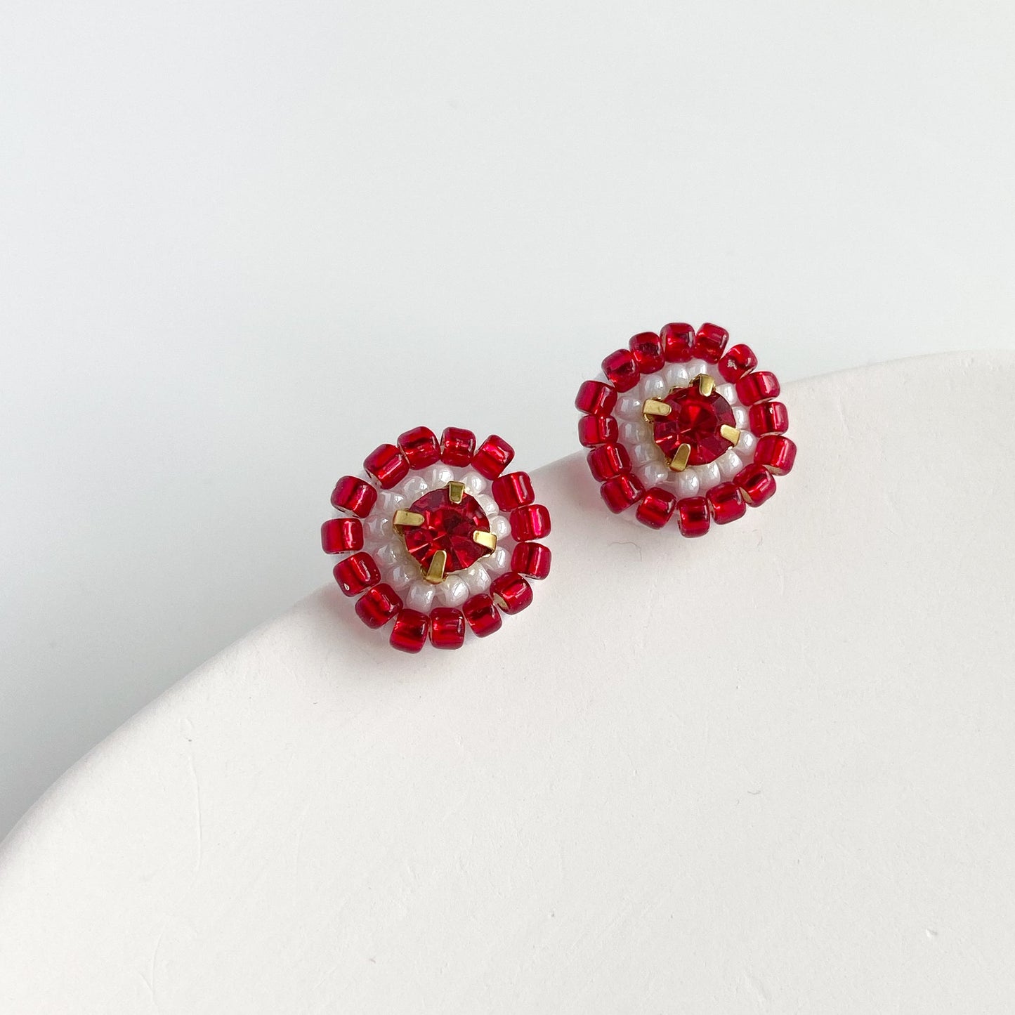 IE336_Bead Embroidered Earrings
