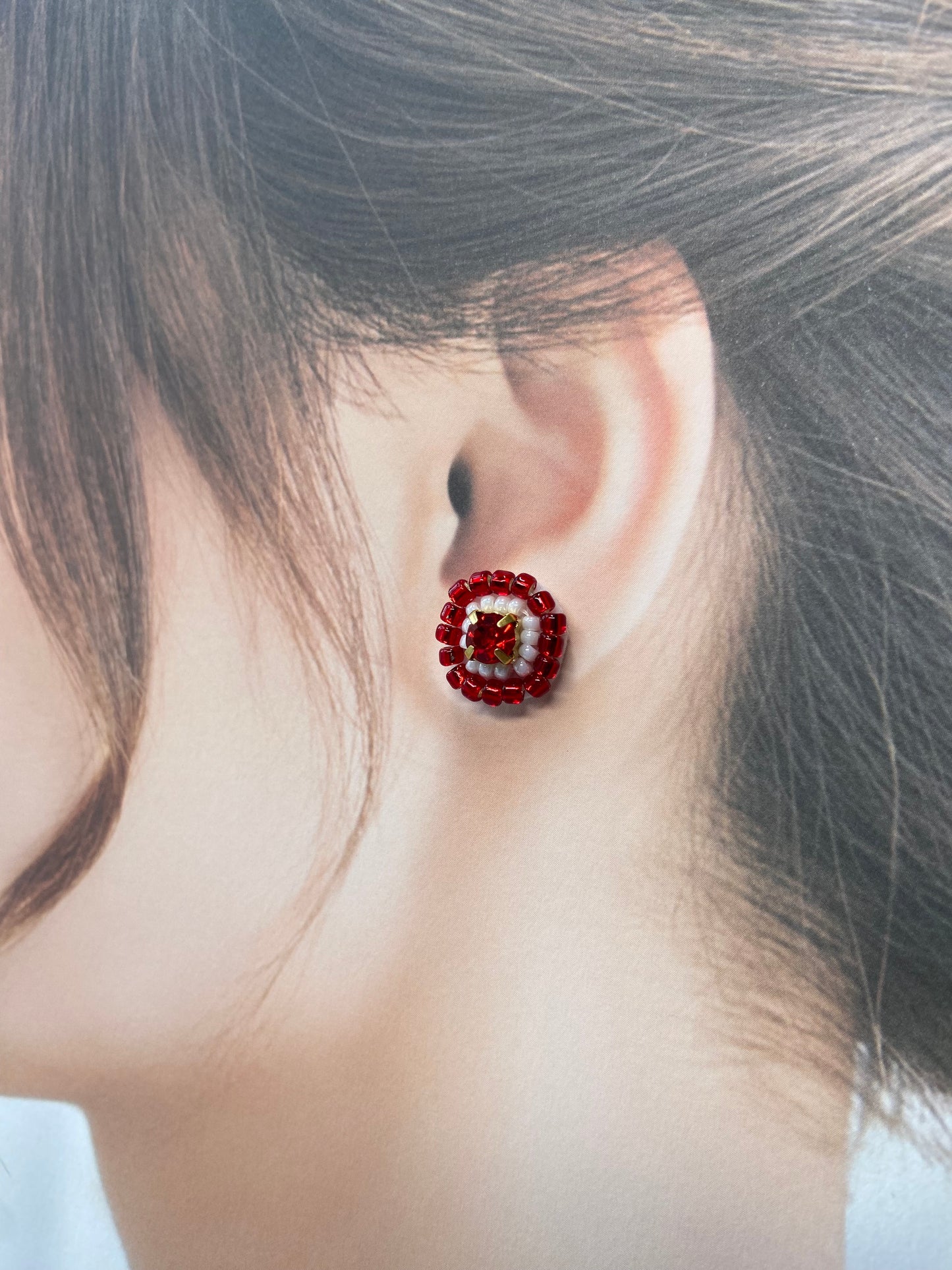 IE336_Bead Embroidered Earrings