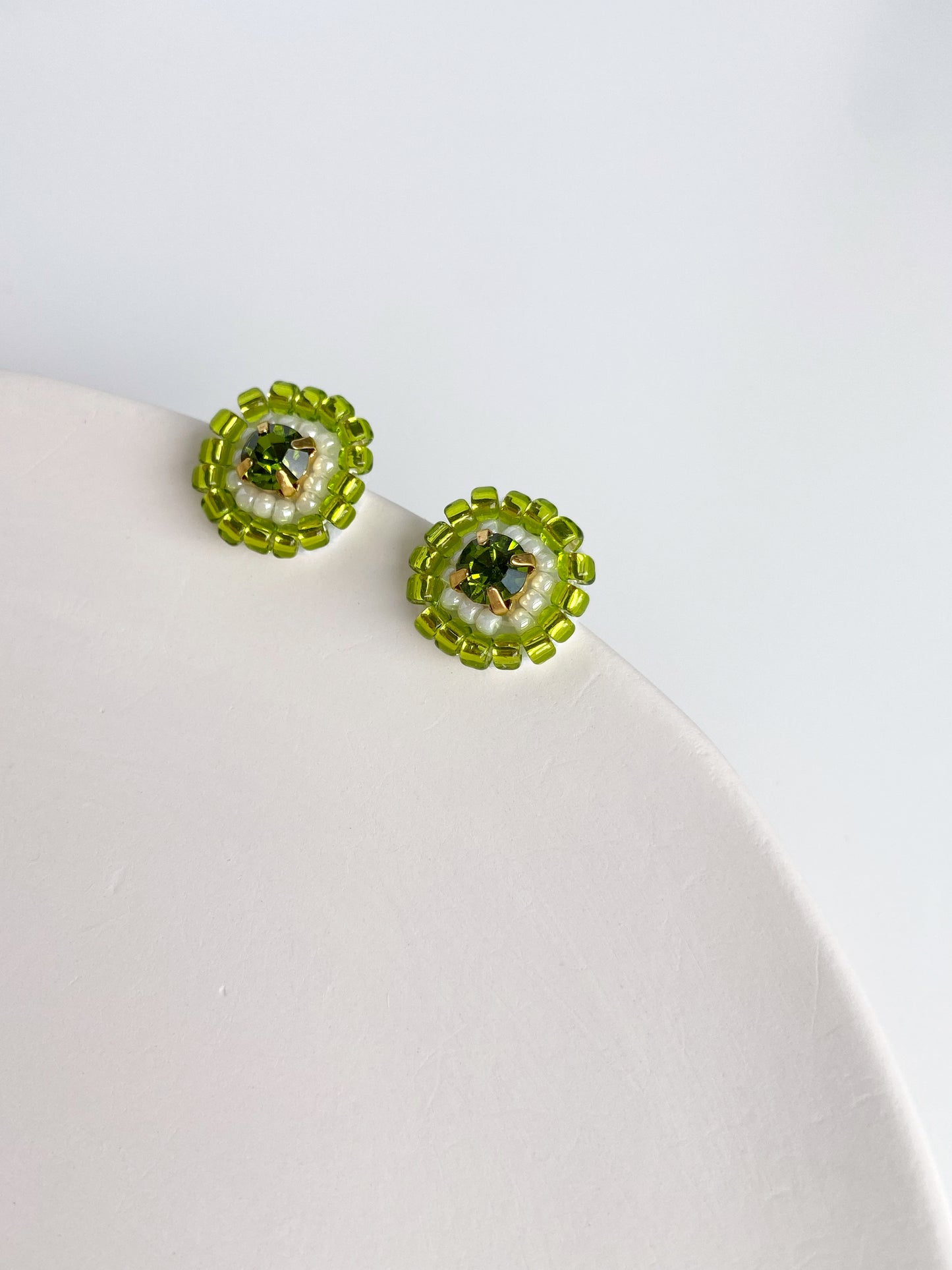 IE338_Bead Embroidered Earrings