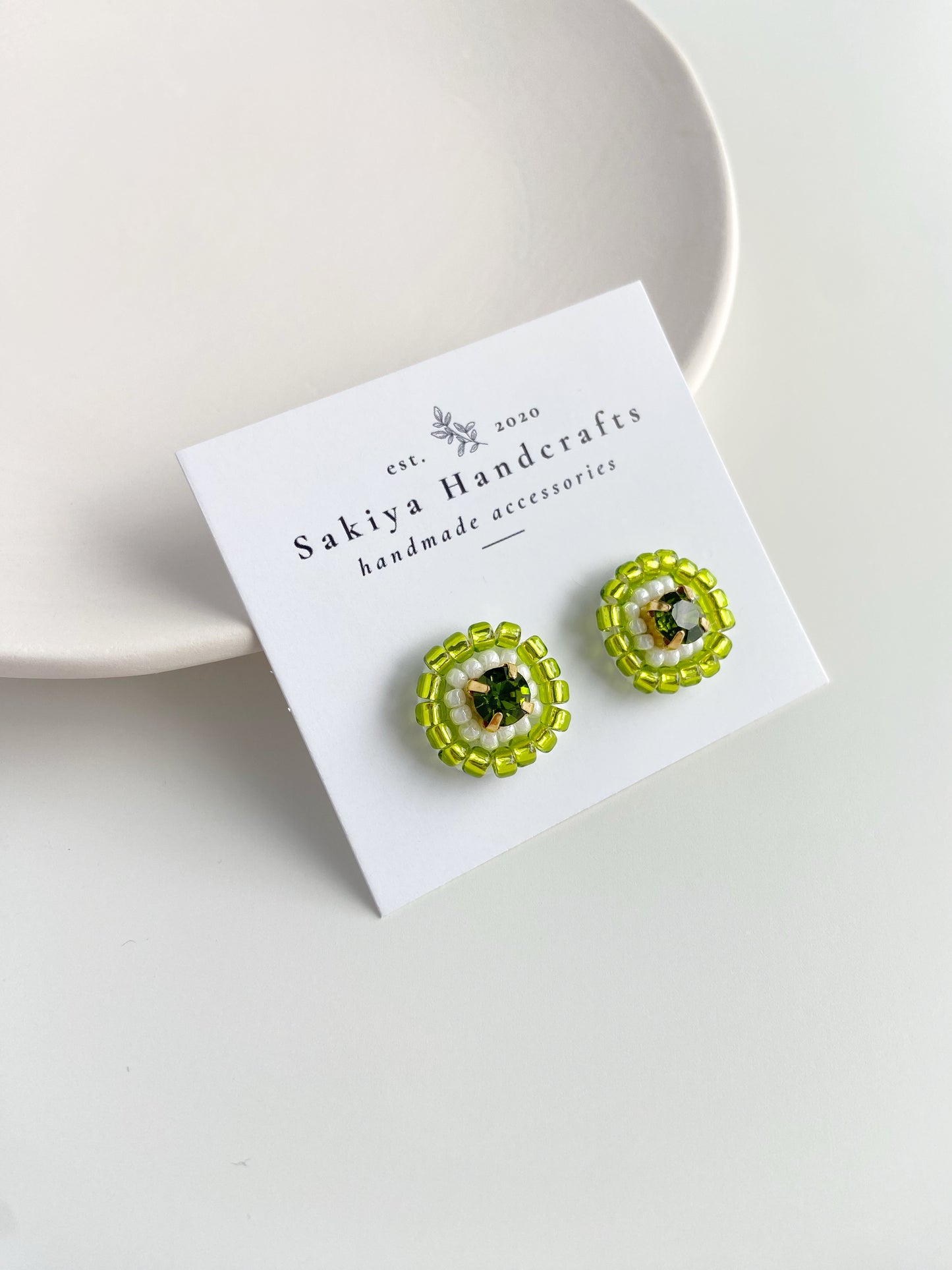 IE338_Bead Embroidered Earrings