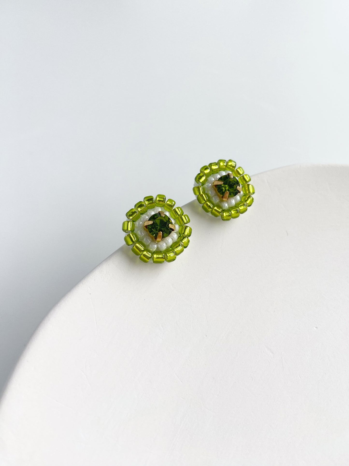 IE338_Bead Embroidered Earrings