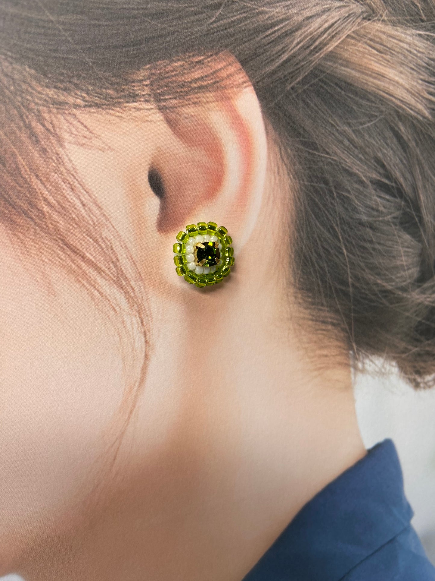 IE338_Bead Embroidered Earrings
