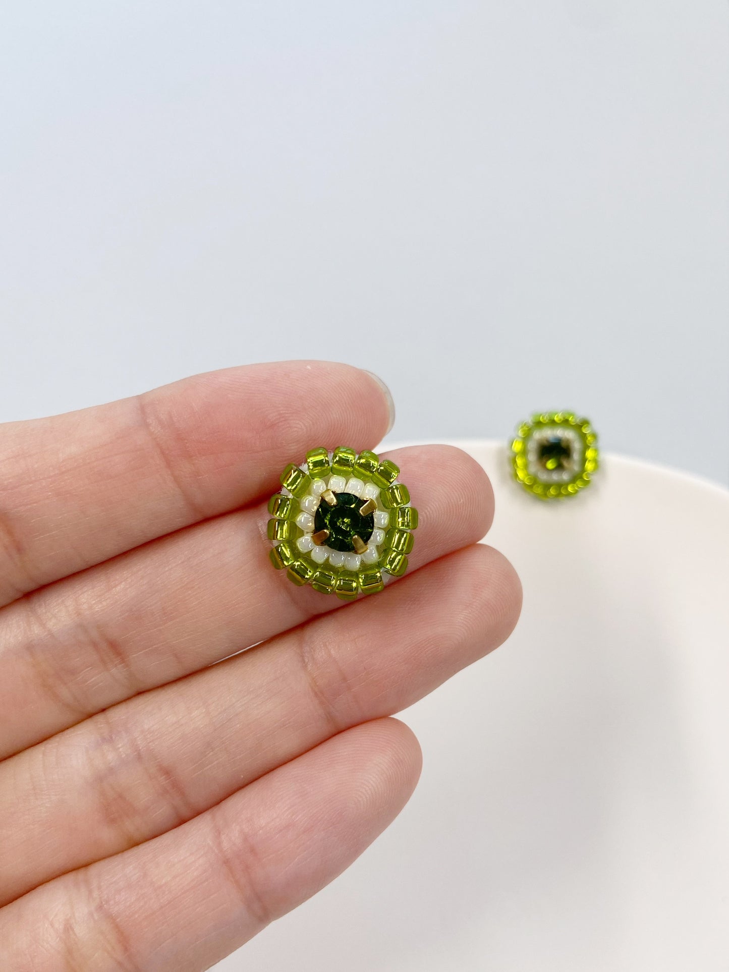 IE338_Bead Embroidered Earrings