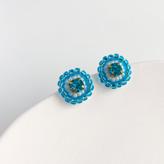IE339_串珠刺繡耳環