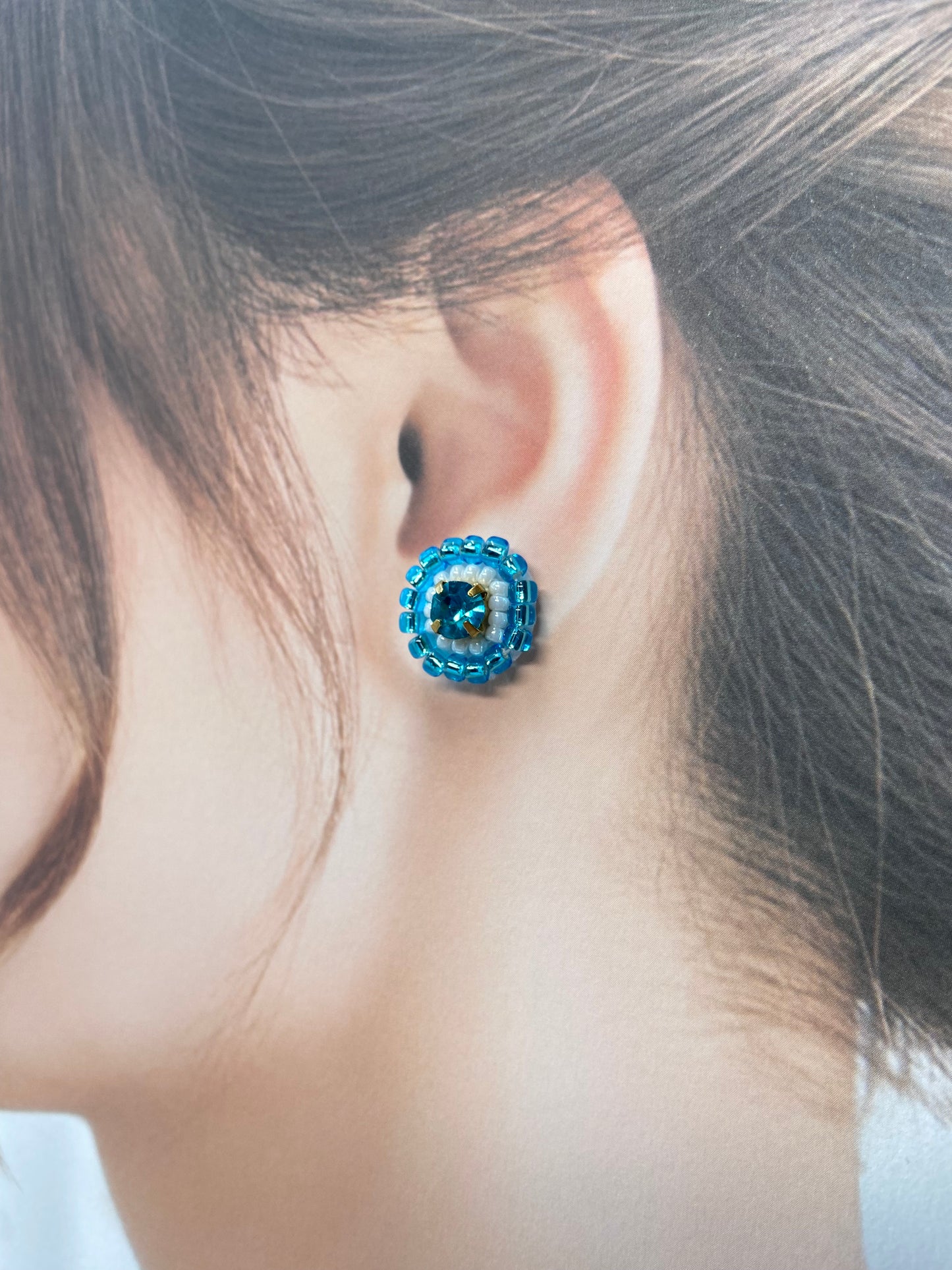 IE339_Bead Embroidered Earrings