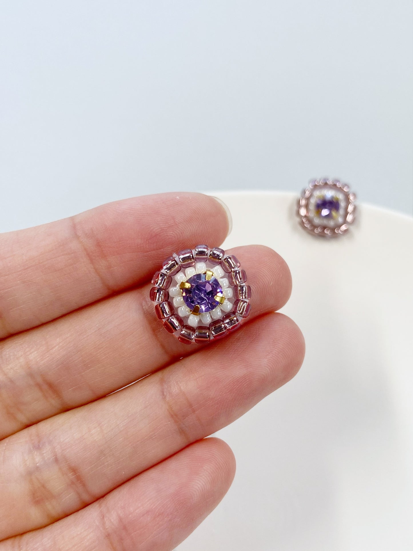 IE340_Bead Embroidered Earrings