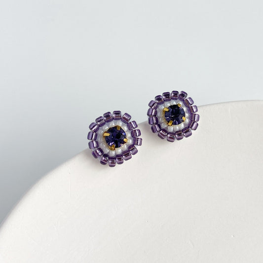IE341_串珠刺繡耳環