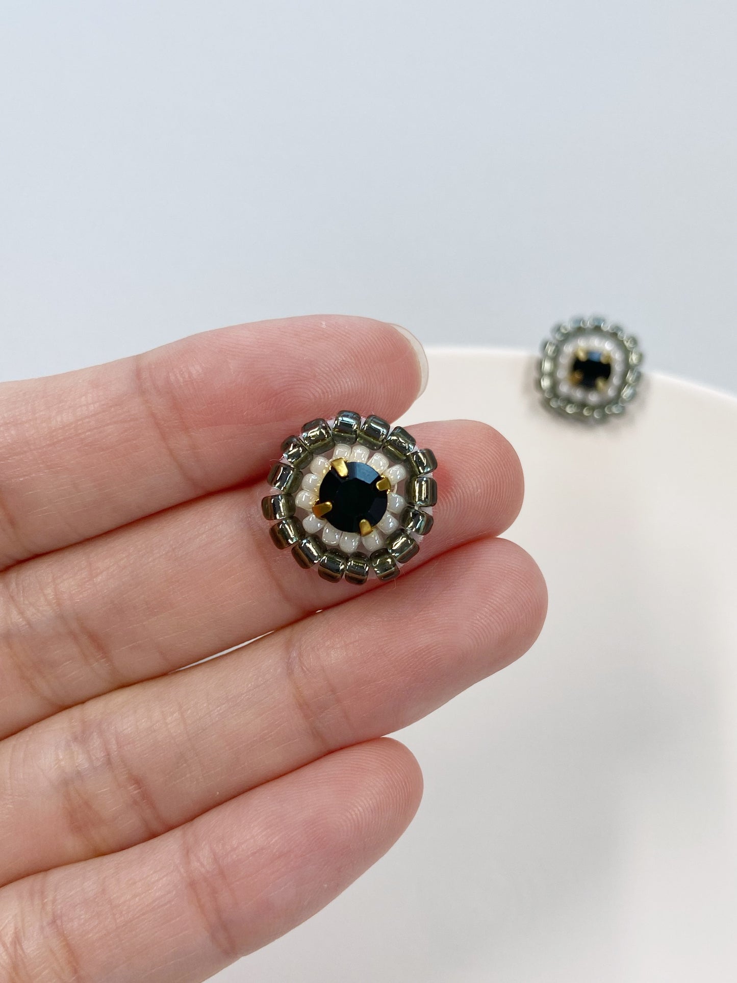 IE343_Bead Embroidered Earrings