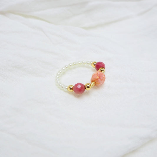 IER001_Wire Wrapped Crystal Ring_Rhodochrosite