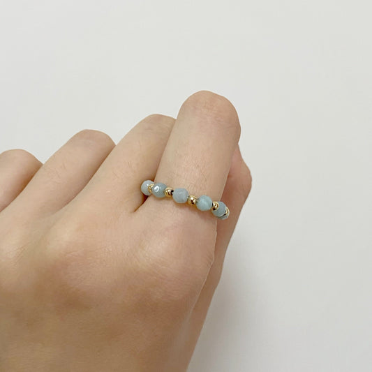 IER009_Wire Wrapped Crystal Ring_Amazonite