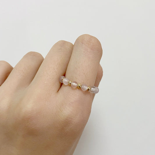 IER013_Wire Wrapped Crystal Ring_Rose Quartz